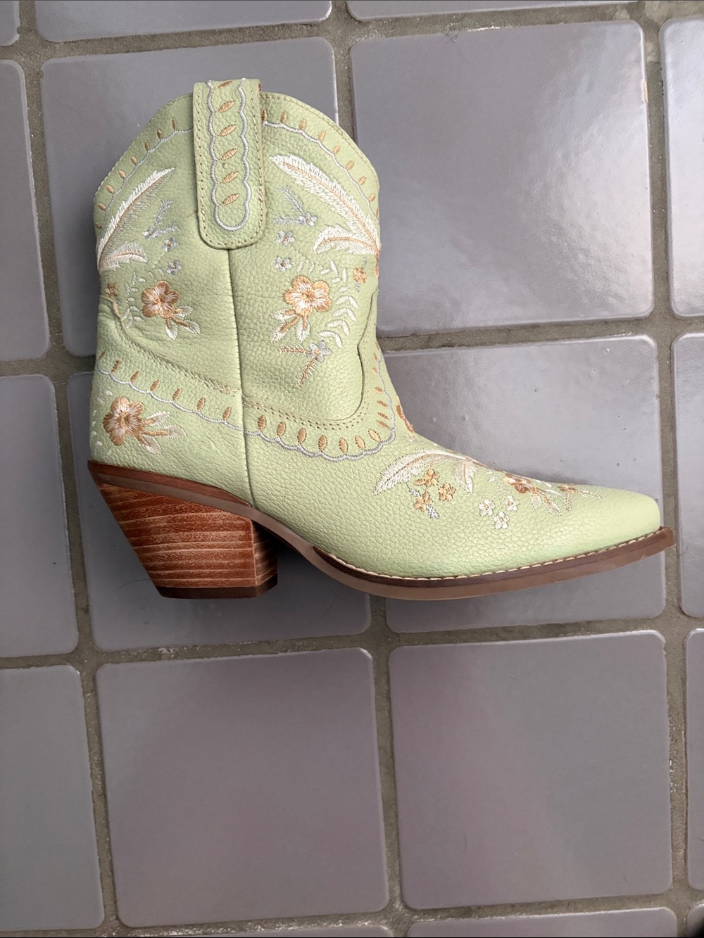 Dingo Western Ankle Boot - Pastel Green